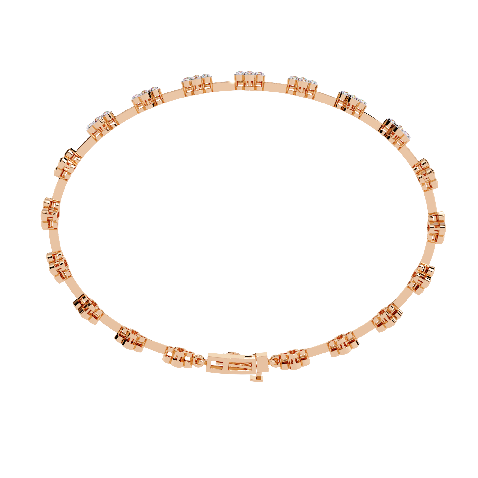 Solitairekart 0.23ct Flora Diamond Tennis Bracelet-HI Color, VS-SI Clarity